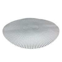 1x stuks ronde placemats zilver 40 cm van kunststof