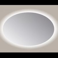 Spiegel Sanicare Q-Mirrors 80x60 cm Ovaal Met Rondom LED Warm White en Afstandsbediening incl. ophangmateriaal