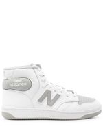 New Balance baskets en cuir à patch logo - Blanc - thumbnail