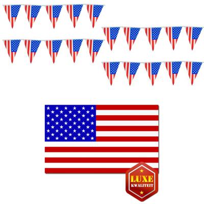 Amerika/USA vlaggen versiering set - binnen/buiten - 3-delig - Landen decoraties