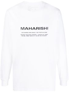 Maharishi t-shirt à logo imprimé - Blanc