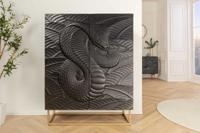 Highboard SNAKE 120cm black mango wood - 45633