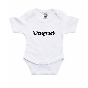 Deugniet cadeau baby rompertje wit jongen/meisje