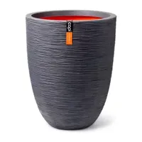 Vaas eleg lg rib nl d46h58 d.grijs