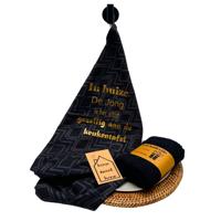 Theedoek met eigen naam/tekst - Brievenbuscadeau