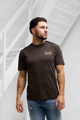 EA7 Emporio Armani 7M000299 T-Shirt Heren Bruin - Maat XXL - Kleur: Bruin | Soccerfanshop