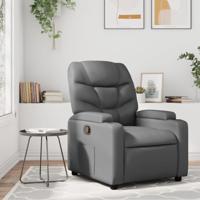 Relaxfauteuil kunstleer grijs