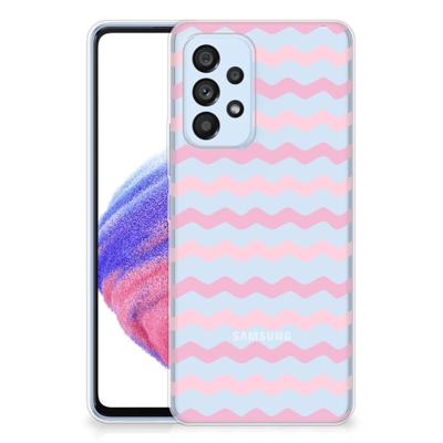 Samsung Galaxy A53 5G | TPU bumper | Waves Roze