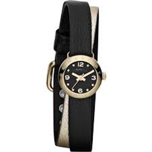 Horlogeband Marc by Marc Jacobs MBM1257 Leder Zwart 10mm