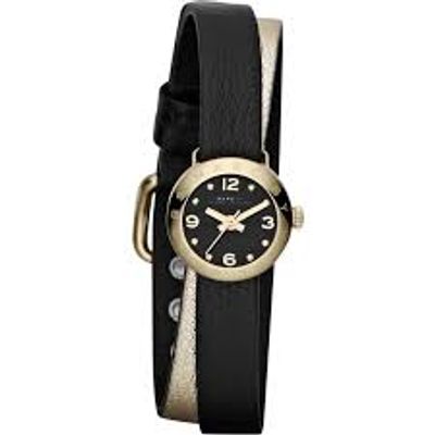 Horlogeband Marc by Marc Jacobs MBM1257 Leder Zwart 10mm