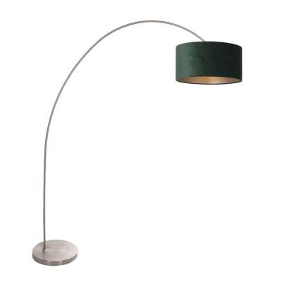 Steinhauer BooglampSolva metaal met groene kap - 3913ST