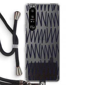 Marrakech Zigzag: Sony Xperia 1 III Transparant Hoesje met koord