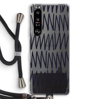 Marrakech Zigzag: Sony Xperia 1 III Transparant Hoesje met koord