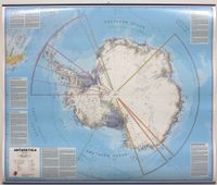 Wandkaart Antarctica - Zuidpool, 120 x 100 cm | Maps International