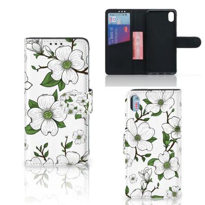 Xiaomi Redmi 7A Hoesje Dogwood Flowers | Portemonnee hoesje Xiaomi Redmi 7A Hoesje Dogwood Flowers | Portemonnee hoesje