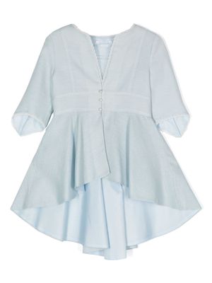 AMAYA manteau en chambray à bords festonnés - Bleu
