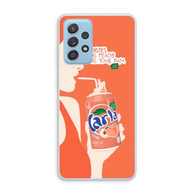 Peach please!: Samsung Galaxy A73 Transparant Hoesje