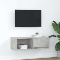 Tv-meubel 80x31x25,5 cm bewerkt hout betongrijs