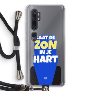 Laat de zon in je hart: Xiaomi Mi Note 10 Transparant Hoesje met koord