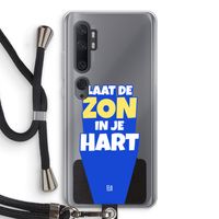 Laat de zon in je hart: Xiaomi Mi Note 10 Transparant Hoesje met koord