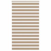 VidaXL Zebra blind 135x230 cm stofbreedte 130,9 cm polyester zandbruin