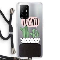 I love cacti: Oppo A94 5G Transparant Hoesje met koord