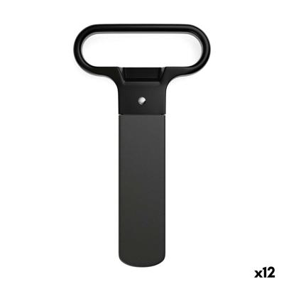 Flesopener Koala Basic Zwart Metaal 11 x 6,5 x 1 cm (12 Stuks)