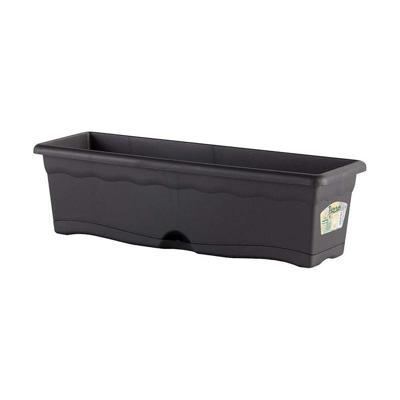 Plantenbak met schaal Plastiken Antraciet Polypropyleen 40 x 20 cm