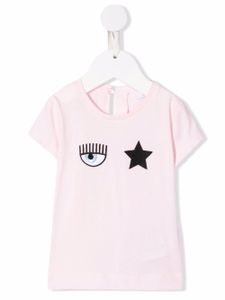 Chiara Ferragni Kids t-shirt à imprimé Winking Eye - Rose