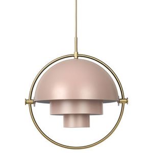 Gubi Multi-Lite Hanglamp - Messing & Mat Roze