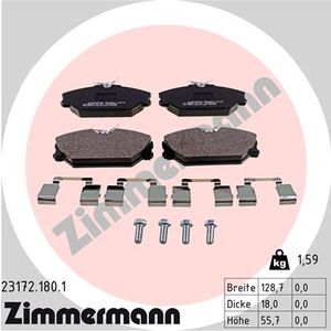 Remblokkenset, schijfrem ZIMMERMANN, u.a. fÃ¼r Renault