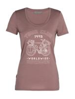 Icebreaker Tech Lite SS Scoop Tour Club 1995 Dames T-shirt Suede XL