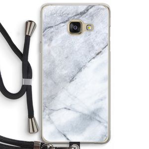 Witte marmer: Samsung Galaxy A3 (2016) Transparant Hoesje met koord