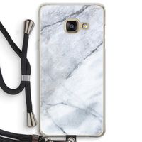 Witte marmer: Samsung Galaxy A3 (2016) Transparant Hoesje met koord
