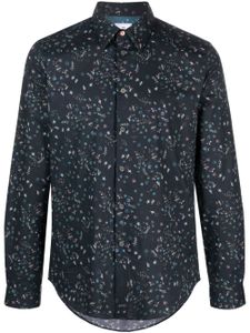 PS Paul Smith chemise en coton à fleurs - Bleu