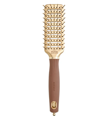 Olivia Garden Expert Style Borstel Nylon Bristles Gold and Brown Vent Brush