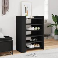 VidaXL Schoenenkast 74,5x37,5x100 cm bewerkt hout zwart