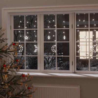 VidaXL Lichtslinger ster en maan afstandsbediening 345 led&apos;s koudwit