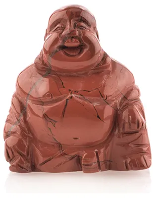 Edelstenen Beeld Boeddha Jaspis rood - 50 mm