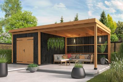 DHZ verblijf Hellendoorn verticale wanden zwart geïmpregneerd