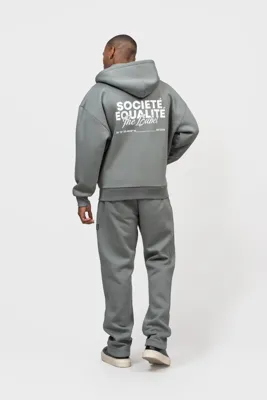 Equalité Societe 2.0 Oversized Full Zip Hoodie Heren Grijs - Maat M - Kleur: Grijs | Soccerfanshop
