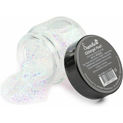 Superstar Glittergel - parelmoer - 15 ml - voor lichaam/gezicht en haar - verkleedaccessoires