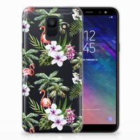 Samsung Galaxy A6 (2018) TPU Hoesje Flamingo Palms - thumbnail