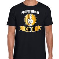 Professional cook / professionele kok t-shirt zwart heren - Kok cadeau shirt - thumbnail