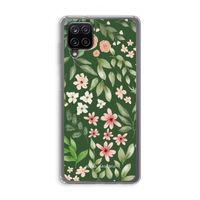 Botanical green sweet flower heaven: Samsung Galaxy A12 Transparant Hoesje