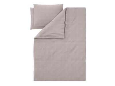 LIVARNO Satijnen dekbedovertrek 240 x 220 cm (Geometrisch/beige)