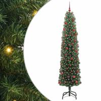 VidaXL Kunstkerstboom groen 210 cm pvc en staal en kunststof