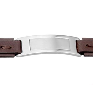 TFT Armband Staal Leer 15 mm 19 + 2 cm