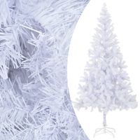 The Living Store Kerstboom Snowy White - 210 cm - Met LED-verlichting en 910 takken - thumbnail