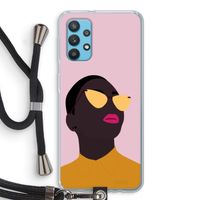 Yellow glasses: Samsung Galaxy A32 4G Transparant Hoesje met koord